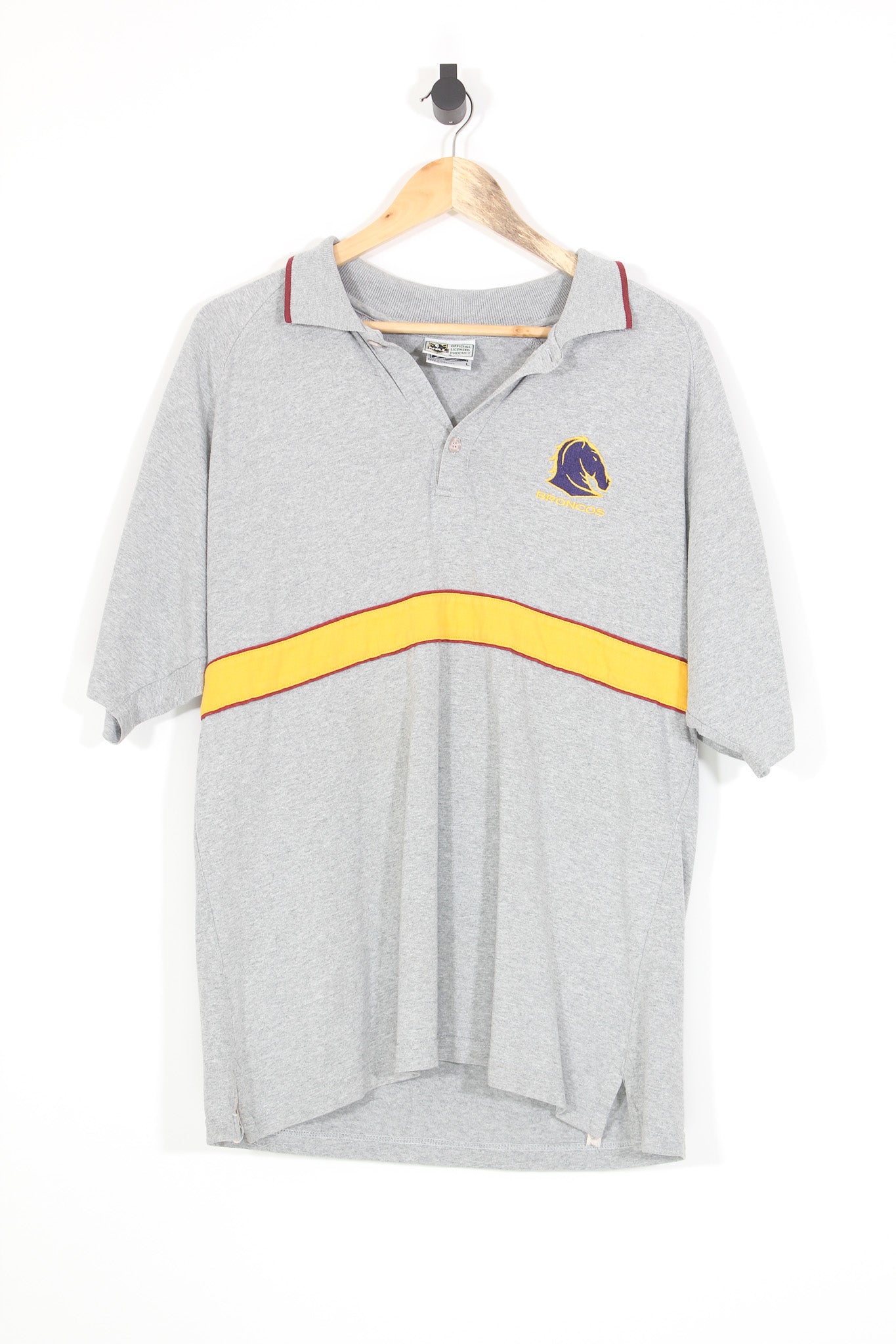 Vintage Brisbane Broncos NRL Polo Shirt - L