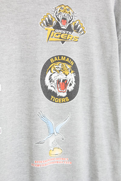 Vintage Wests Tigers/Balmain Tigers/Ryde Eastwood Leagues NRL T-Shirt - XL