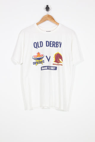 2007 QLD Derby North Queensland Cowboys VS Brisbane Broncos NRL T-Shirt - M