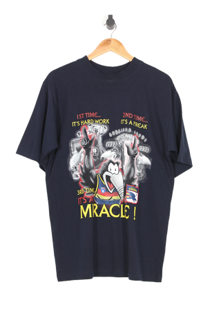Vintage 1998 Adelaide Crows 3rd Time It's A Miracle! T-Shirt - L