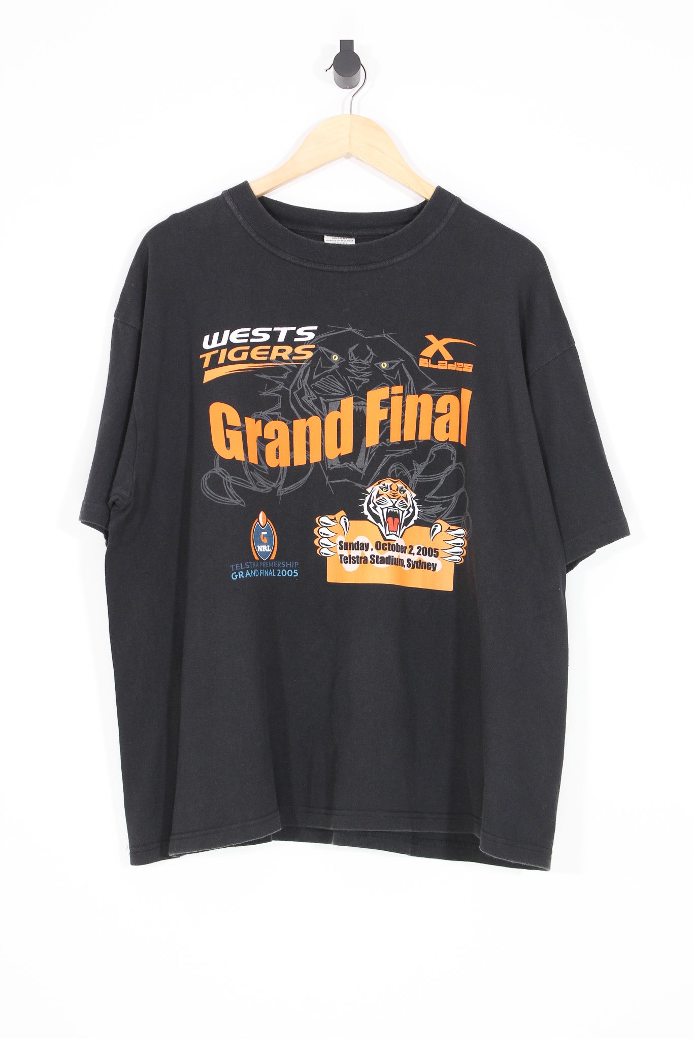 2005 Wests Tigers Grand Final NRL T-Shirt - L Oversized (Boxy)