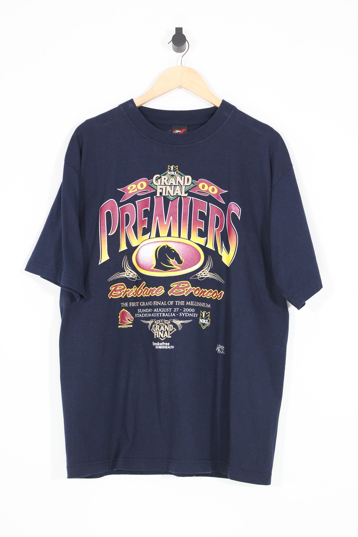 Vintage 2000 Brisbane Broncos Premiers NRL T-Shirt - XL