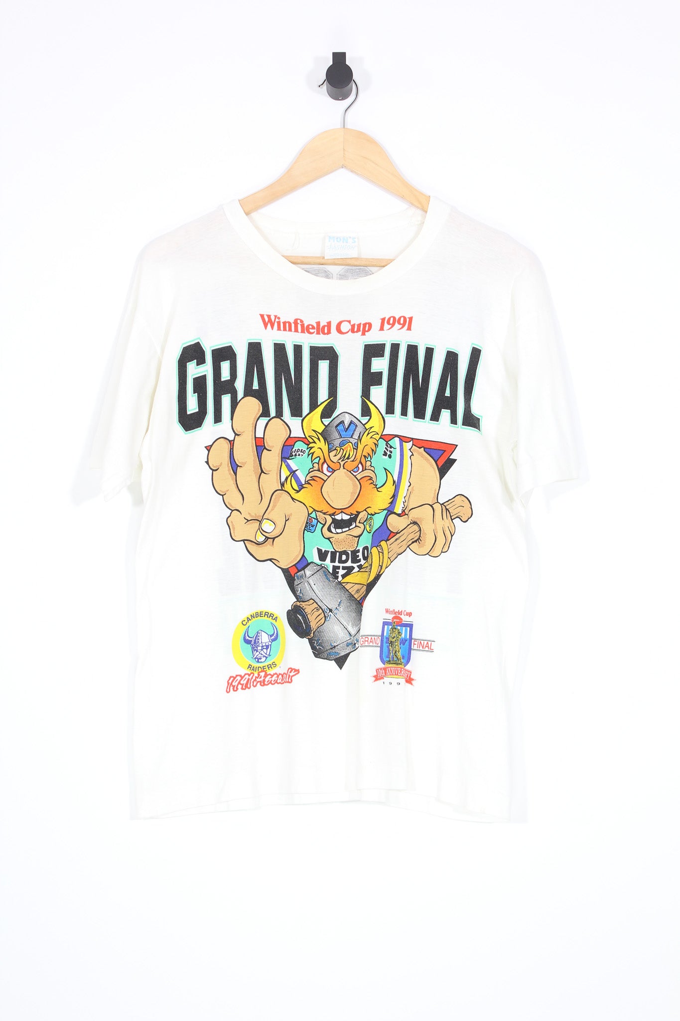 Vintage 1991 Canberra Raiders Winfield Cup Grand Final NRL T-Shirt - M