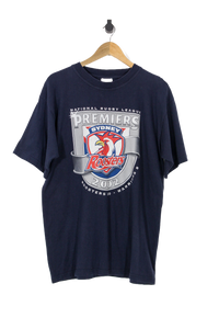 Vintage 2002 Sydney Roosters Premiers NRL T-Shirt - L Oversized