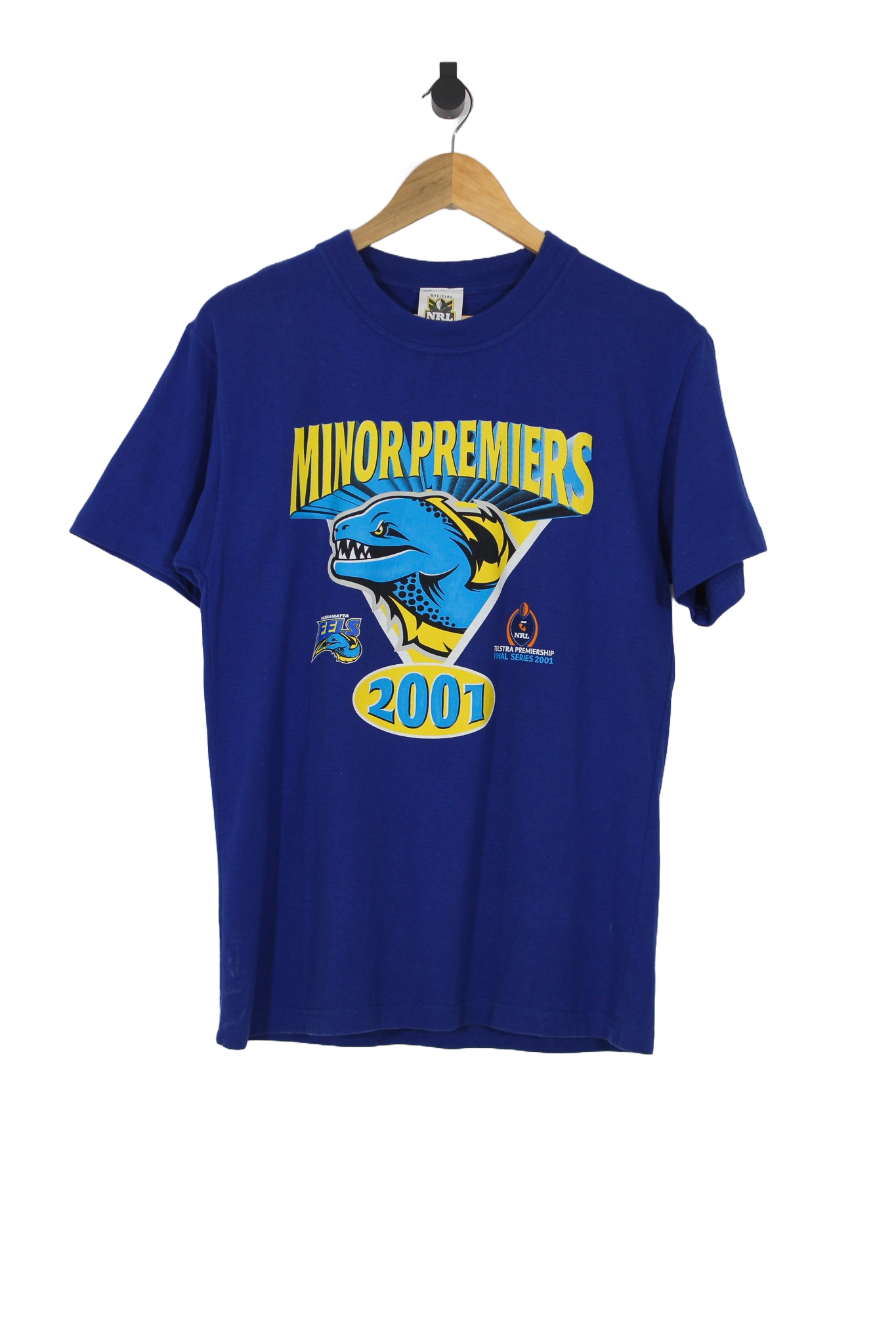 Vintage 2001 Parramatta Eels Minor Premiers NRL T-Shirt - S