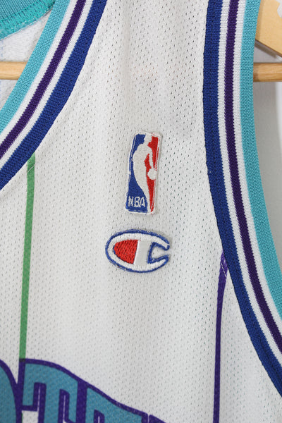 Vintage 90's Charlotte Hornets Larry Johnson NBA Basketball Jersey - L