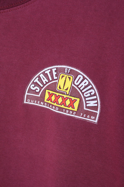 Vintage 1992 Queensland State of Origin NRL T-Shirt - L