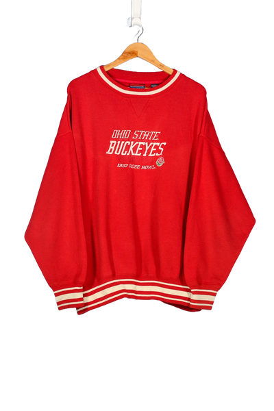 Vintage 1997 Ohio State Buckeyes Rose Bowl Champions Embroidered College Crewneck - XXL Oversized