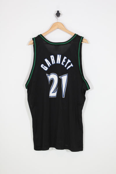 Vintage 1990's Minnesota Timberwolves Basketball Jersey #21 Kevin Garnett - 52