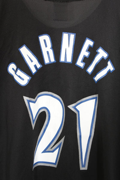 Vintage 1990's Minnesota Timberwolves Basketball Jersey #21 Kevin Garnett - 52