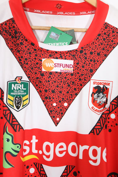 2018 DEADSTOCK St George Illawarra Dragons Indigenous Round NRL Jersey - 4XL