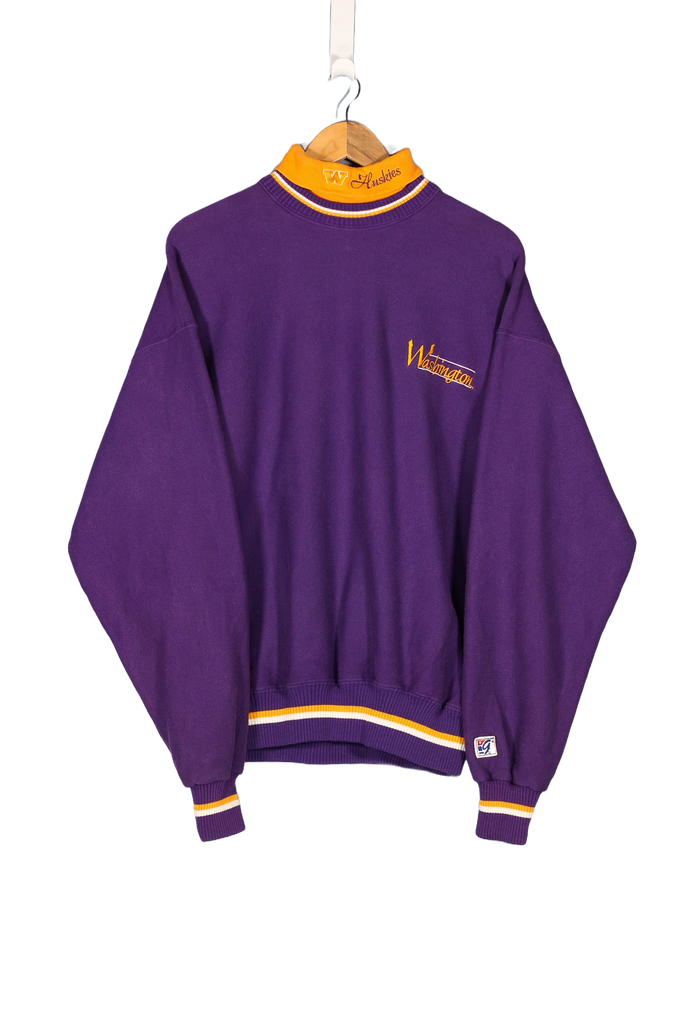Vintage Washington Huskies College Turtleneck Sweatshirt - L – Dan Street