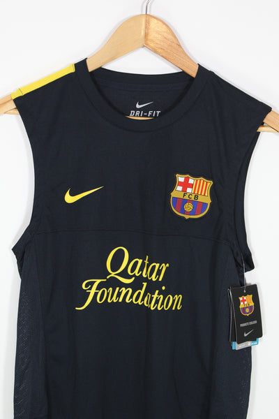 2012 Barcelona Sleeveless Training Football Shirt - S