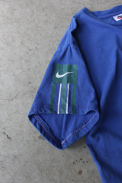 Vintage Nike Blue Embroidered Logo T-Shirt - S