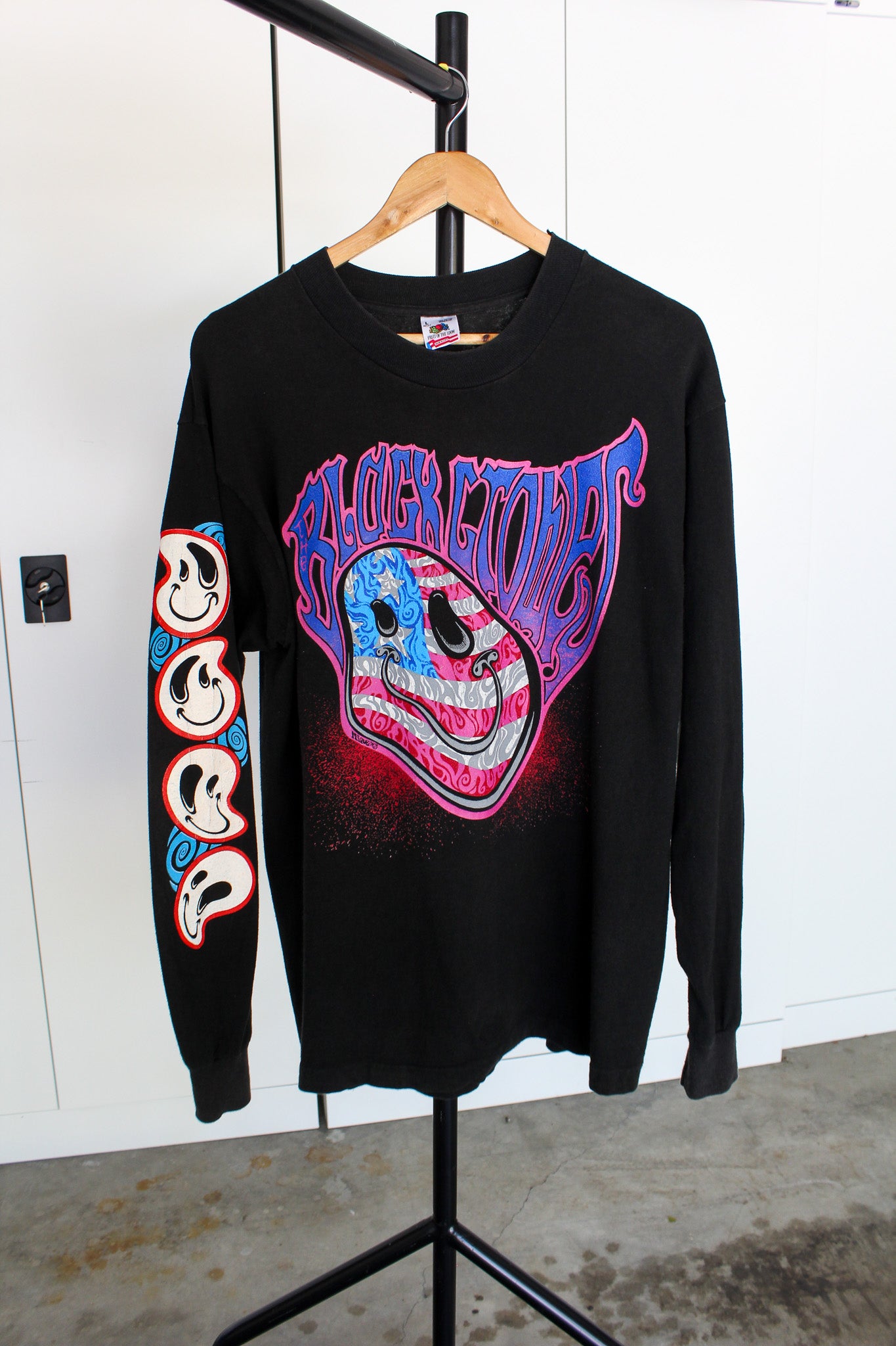 Vintage 1993 The Black Crowes - Living is a Horizontal Fall Long Sleeve T-Shirt - L