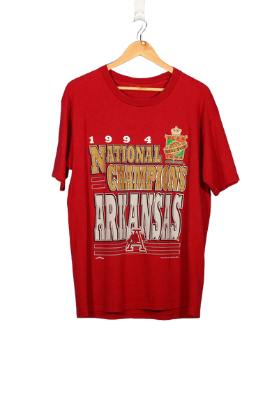 Vintage 1994 Arkansas Razorbacks National Champions College T-Shirt - L