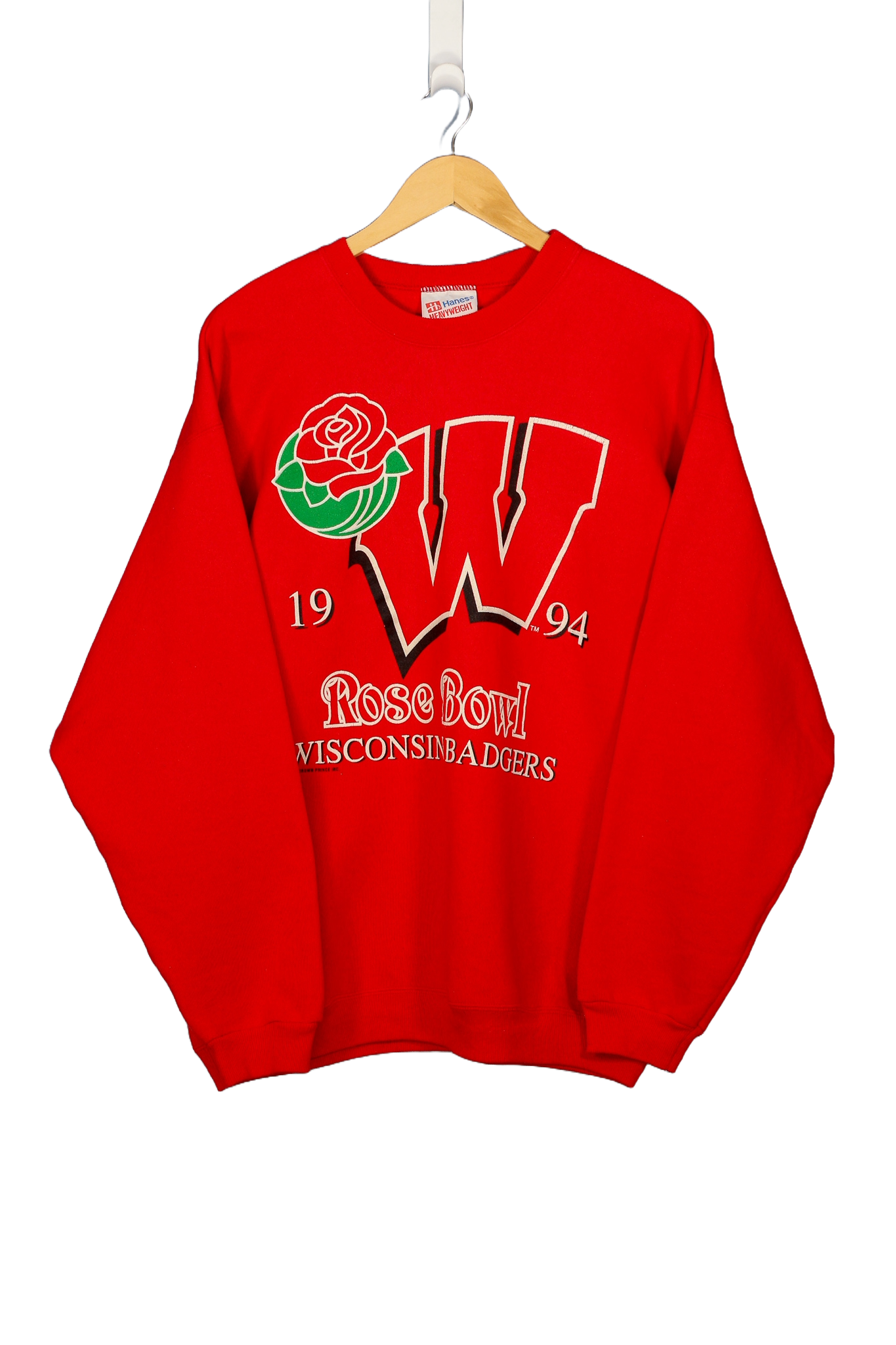 Vintage 1994 Wisconsin Badgers Rose Bowl College Crewneck - L