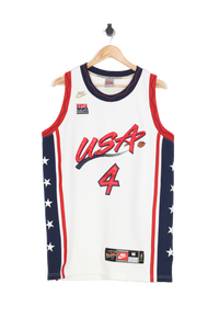 Vintage 1996 USA Dream Team II Basketball Olympics Jersey #4 Charles Barkley - M