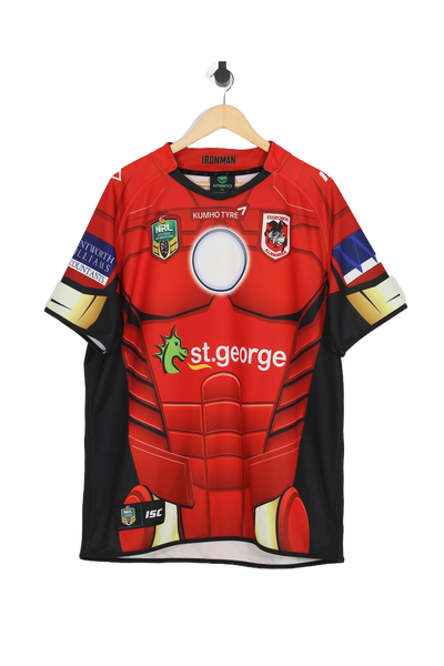 2015 St George Illawarra Dragons Marvel Ironman NRL Jersey - XXL