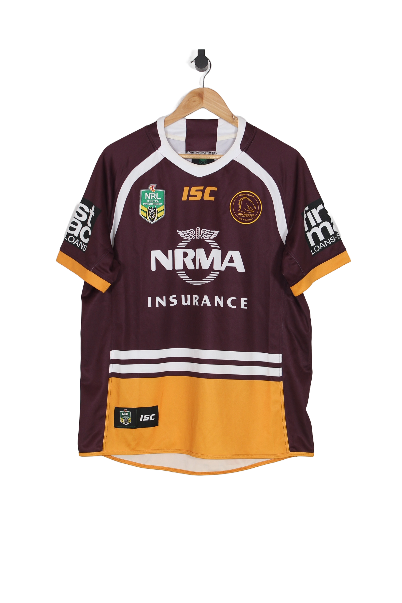 2018 Brisbane Broncos 30th Anniversary Home NRL Jersey - L