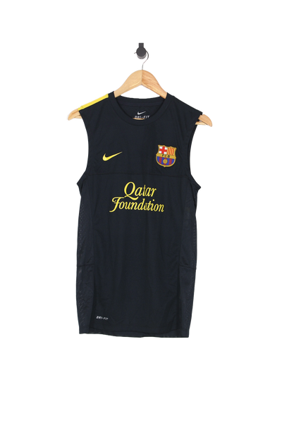 2012 Barcelona Sleeveless Training Football Shirt - S