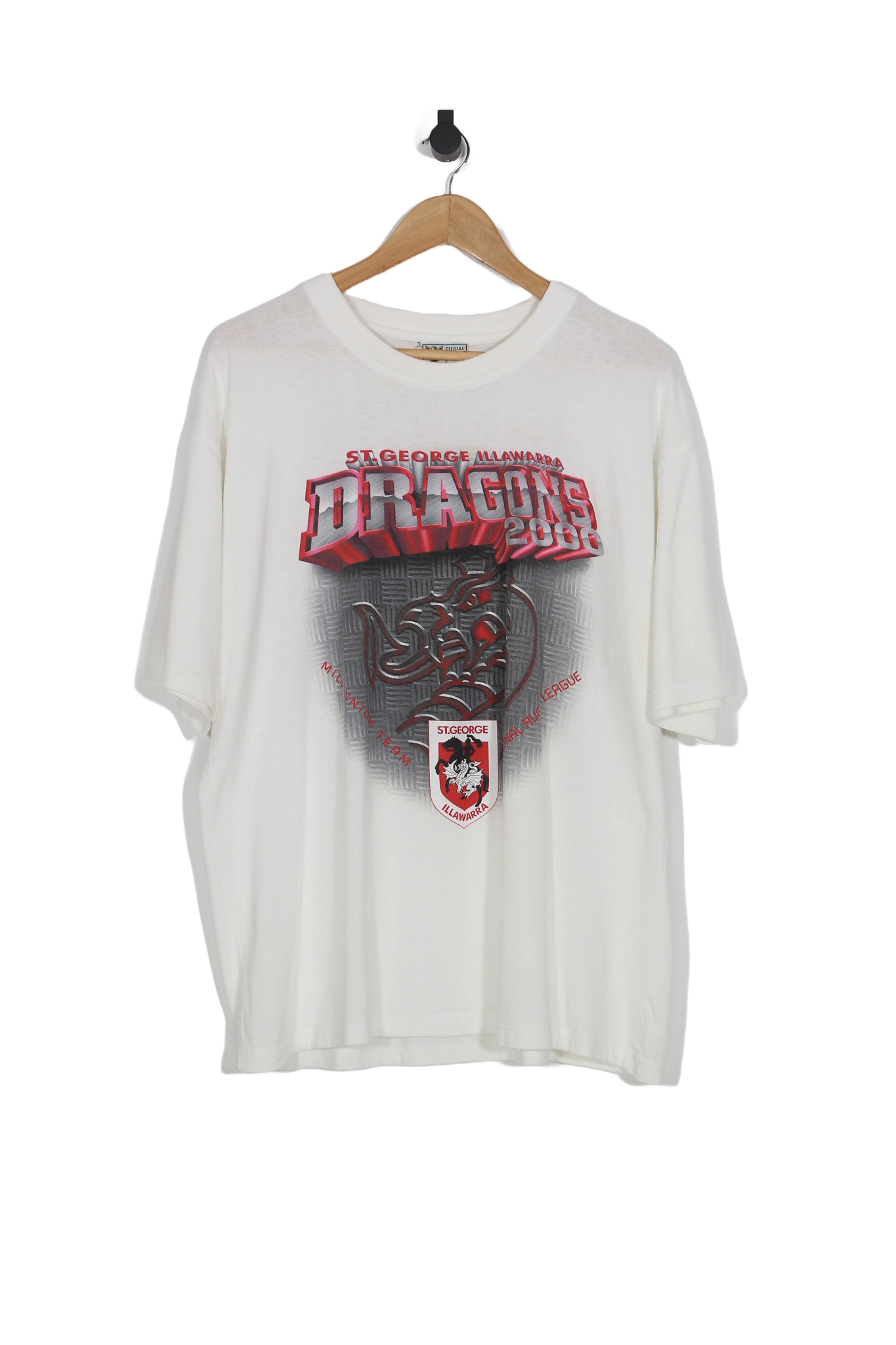 Vintage 2000 St George Illawarra Dragons Millennium Team NRL T-Shirt - XL