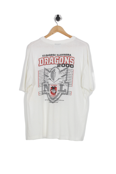 Vintage 2000 St George Illawarra Dragons Millennium Team NRL T-Shirt - XL