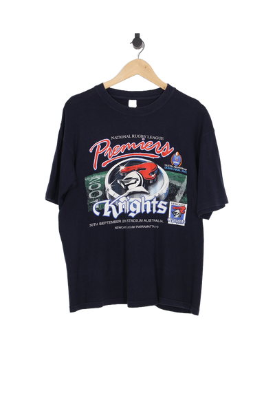 Vintage 2001 Newcastle Knights Premiers NRL T-Shirt - L