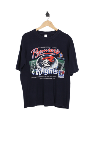 Vintage 2001 Newcastle Knights Premiers NRL T-Shirt - L