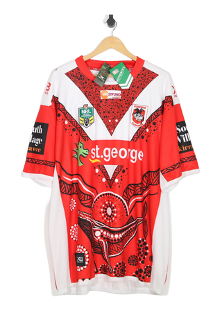 2018 DEADSTOCK St George Illawarra Dragons Indigenous Round NRL Jersey - 4XL