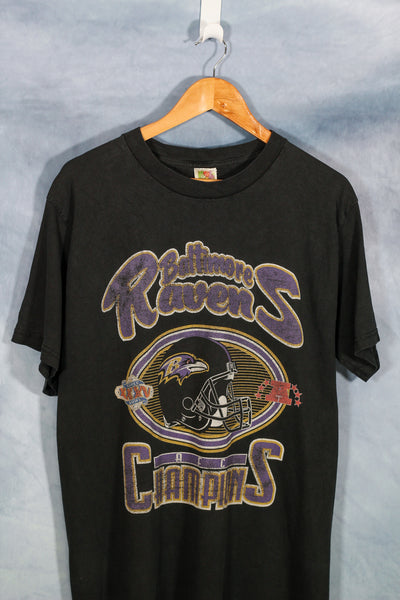 Vintage 2000 Baltimore Ravens AFC Champions NFL T-Shirt - L