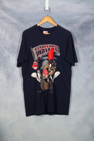 Vintage Cleveland Indians Taz Mania Looney Tunes T-Shirt For UNISEX