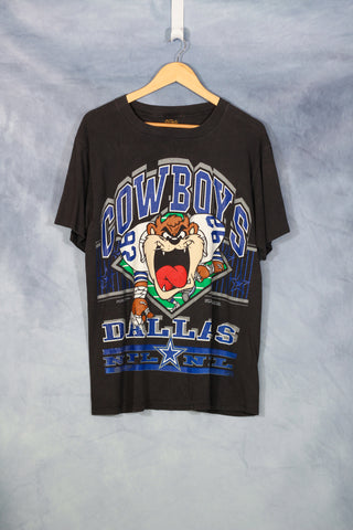 1992 Looney Tunes Taz Dallas Cowboys Big Print T-Shirt