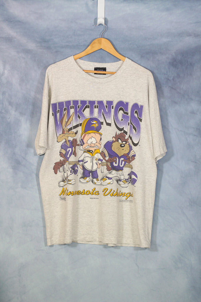 NFL Minnesota Vikings Looney Tunes ash T-Shirt funny short sleeve tee NH2641