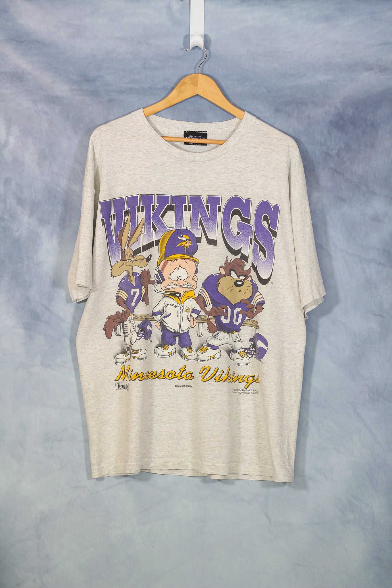 Vintage Minnesota Vikings Looney Tunes NFL T-Shirt - XL Oversized