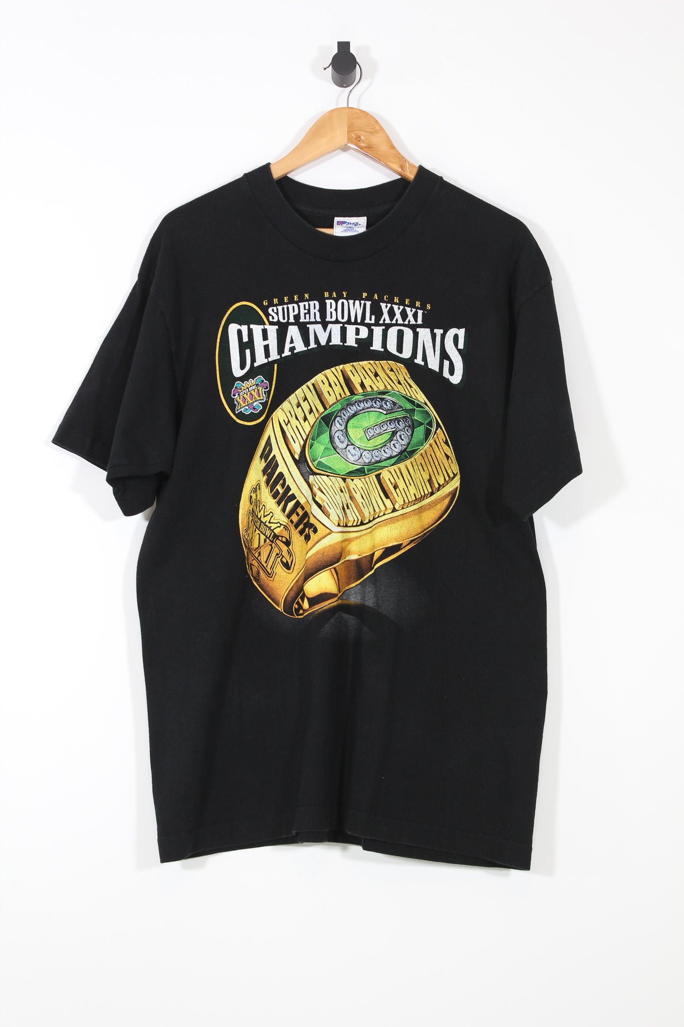 VTG 1997 Green Bay Packers Super Bowl XXXI Champions Ring T-Shirt XL Pro  Player