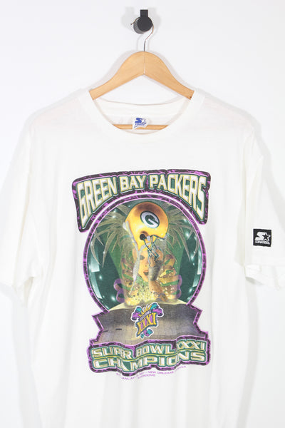 Vintage 1997 Green Bay Packers Super Bowl XXXI Champions NFL T-Shirt - XL