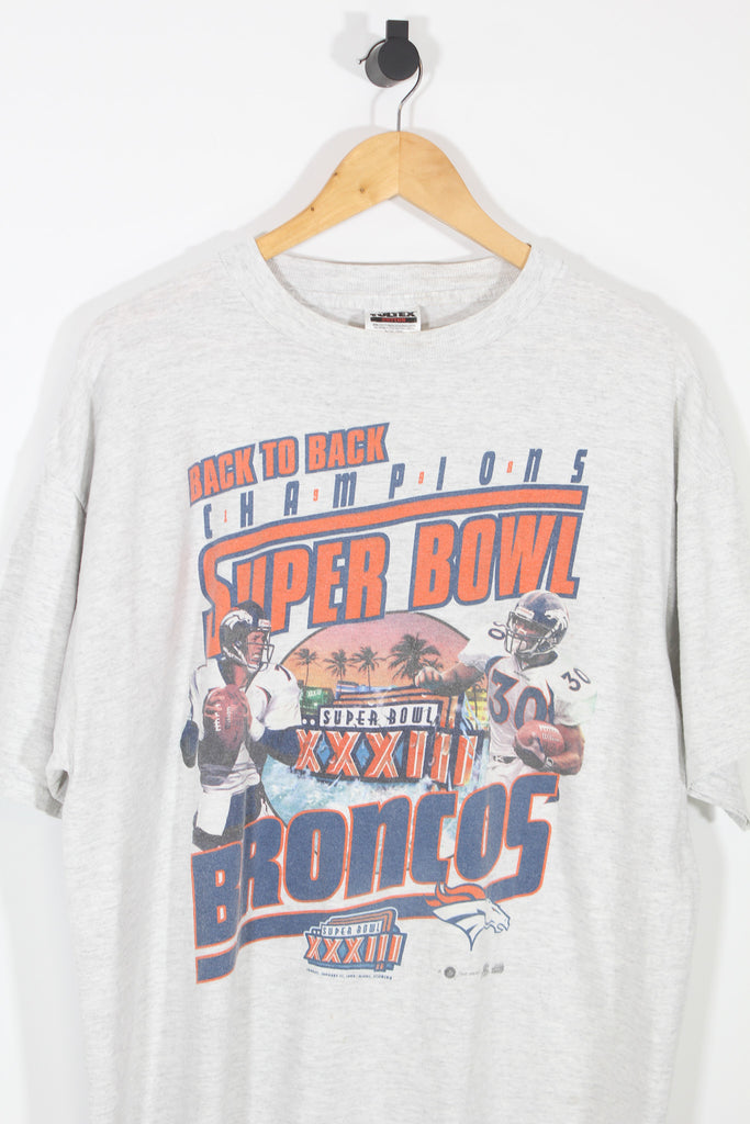 Vintage 1999 NFL Denver Broncos Super Bowl Champions Back 2 Back T-Shi