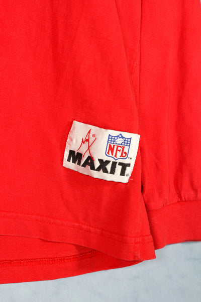 Vintage New York Giants Mockneck Long Sleeve NFL T-Shirt - L